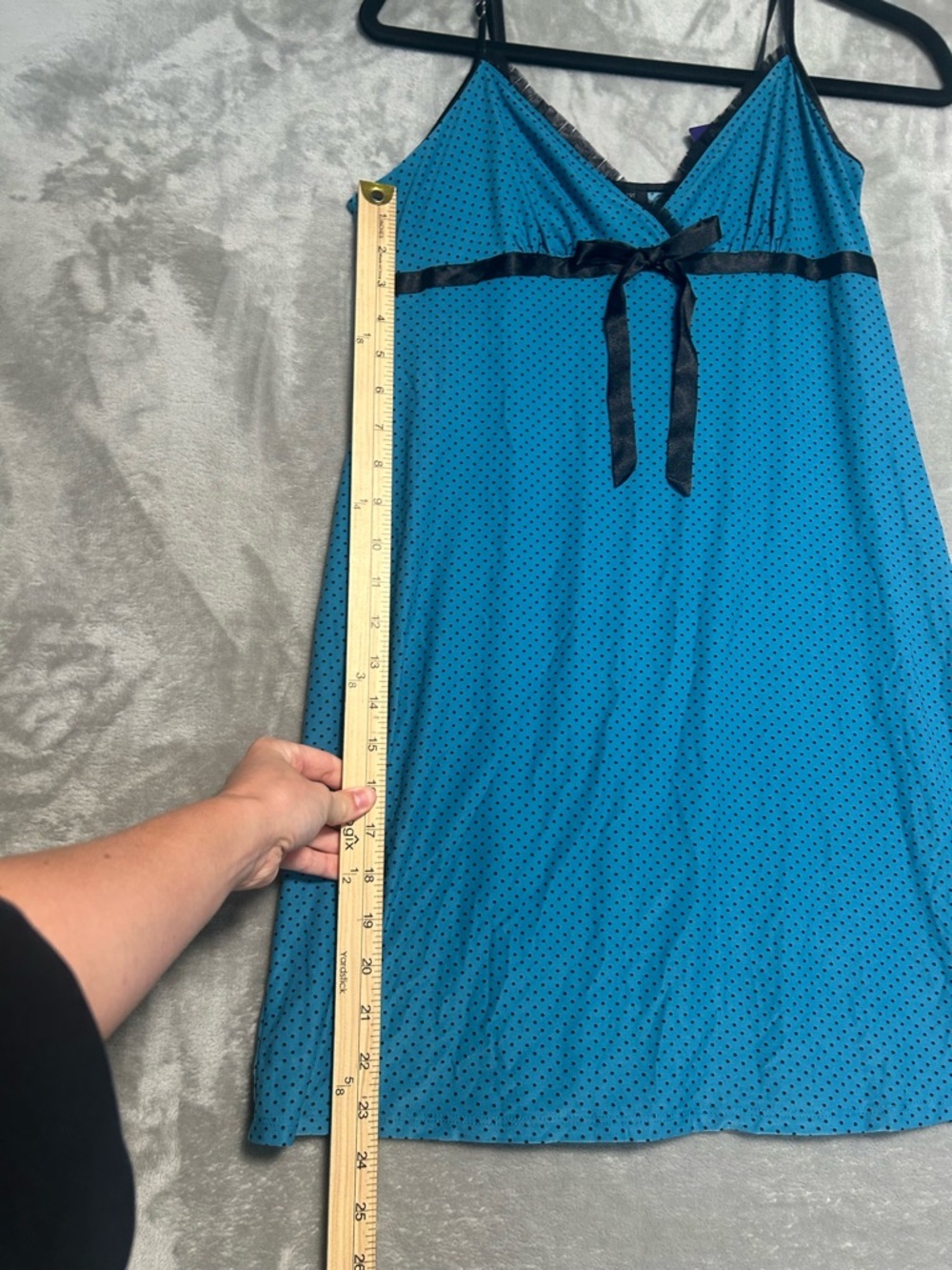Apt 9 Nightgown Slip Dress Women’s Medium Blue Polka Dot Pajamas - Picture 6 of 6
